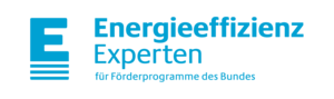 Logo Energieeffizienz Experten in Blau auf Weiß 